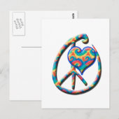 Peace Heart Briefkaart (Voorkant / Achterkant)