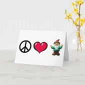 Peace Heart Gnome van FreeWitch Wenskaart Kaart (Gele Bloem)