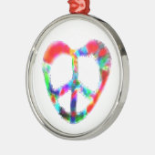 Peace Heart Metalen Ornament (Links)