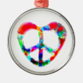 Peace Heart Metalen Ornament (Voorkant)