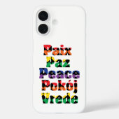 Peace Heart Pattern Rainbow Case-Mate iPhone Case (Achterkant)