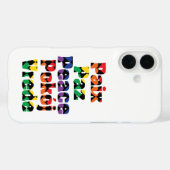Peace Heart Pattern Rainbow Case-Mate iPhone Case (Achterkant (horizontaal))
