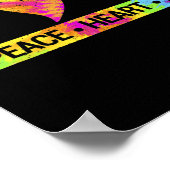 Peace Heart Pi Day Tie Dye Mathematics Science Mat Poster (Hoek)