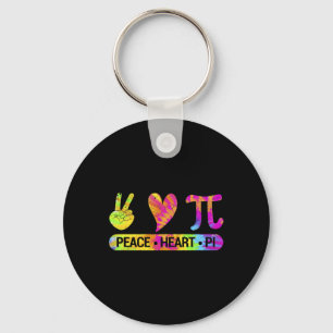 Peace Heart Pi Day Tie Dye Mathematics Science Mat Sleutelhanger