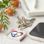 Peace Heart Sleutelhanger (Zijkant)