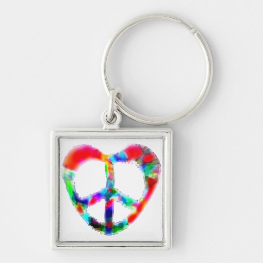 Peace Heart Sleutelhanger (Voorkant)