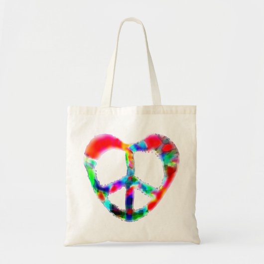 Peace Heart Tote Bag (Voorkant)