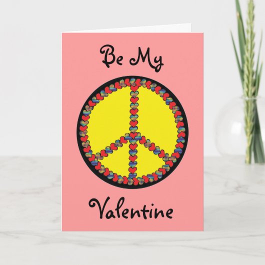 Peace Heart Valentijnsdag Kaart (Voorkant)