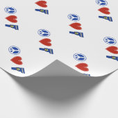 Peace Heart Vermont Wrapping Paper Cadeaupapier (Hoek)
