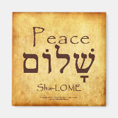 PEACE HEBREW MAGNET (Voorkant)