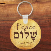 PEACE HEBREW-SLEUTELHANGER SLEUTELHANGER (Voorkant)