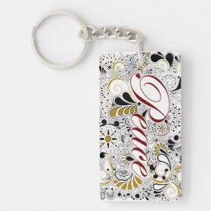 Peace Henna Design Sleutelhanger