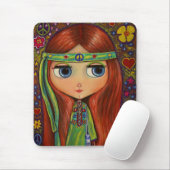 Peace Hippie Doll-Muismat Muismat (Met muis)