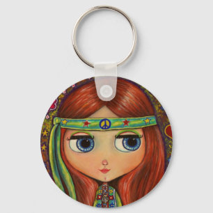 Peace Hippie Doll Sleutelhanger