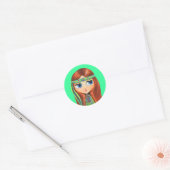 Peace Hippie Doll Sticker (Envelop)