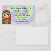 Peace Hippie Girl Visitekaartje (Voorkant / Achterkant)