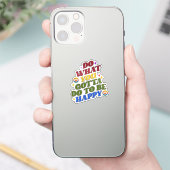 Peace Hippie Happy Encouragement Positivity  Sticker (Telefoon)