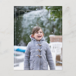 Peace Holiday-foto Eenvoudige kerstkaart Feestdagenkaart