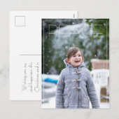 Peace Holiday-foto Eenvoudige kerstkaart Feestdagenkaart (Voorkant / Achterkant)