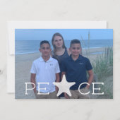 Peace Holiday Foto Kerst Kaart (Voorkant)