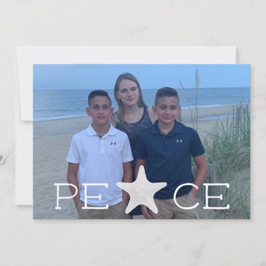 Peace Holiday Foto Kerst Kaart (Voorkant)