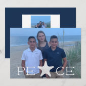 Peace Holiday Foto Kerst Kaart (Voorkant / Achterkant)