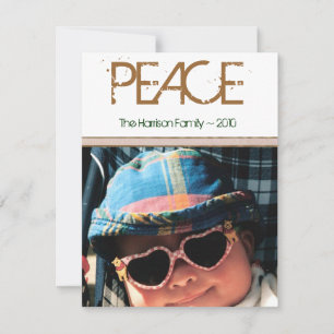 Peace Holiday-fotokaart Feestdagenkaart