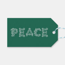 Peace Holiday Gift Label
