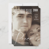 Peace Holiday heeft uw selfie en zeer vrolijk Feestdagenkaart (Voorkant)