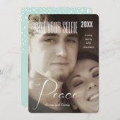 Peace Holiday heeft uw selfie en zeer vrolijk Feestdagenkaart (Voorkant / Achterkant)