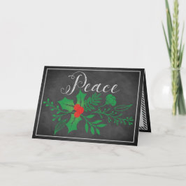 Peace Holiday Kaart | Faux-alkboard