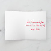 Peace Holiday-kaart Feestdagen Kaart (Binnen)