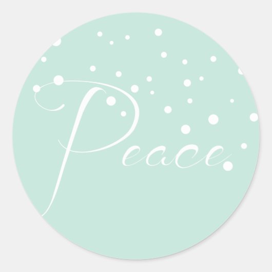 Peace Holiday Kerstmis Ronde Sticker (Voorkant)