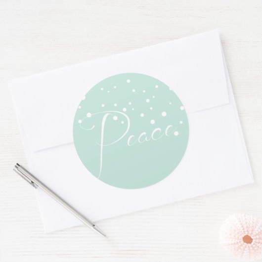 Peace Holiday Kerstmis Ronde Sticker (Envelop)