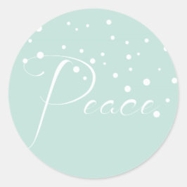 Peace Holiday Kerstmis Ronde Sticker