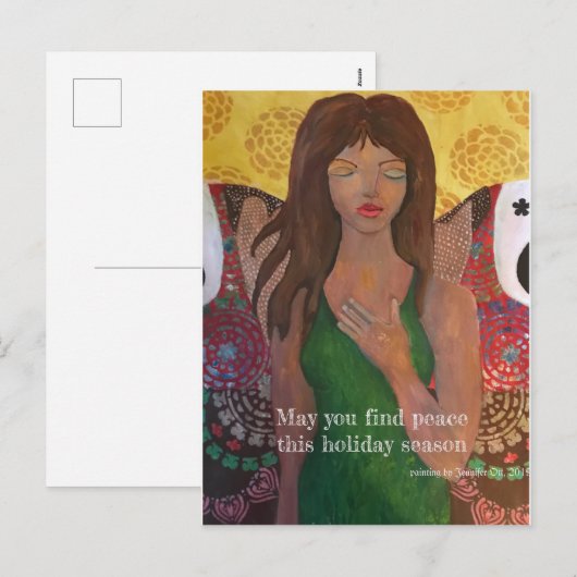 Peace Holiday Painting Feestdagenkaart (Voorkant / Achterkant)