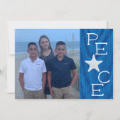 Peace Holiday Photo Collage Christmas Kaart (Voorkant)