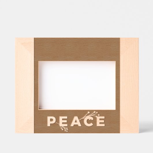 Peace Holiday Wooden Gegraveerde Lijstjes (Voorkant)