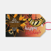 Peace Holidays Stars Greetings Cadeaulabel (Voorkant (Horizontaal))