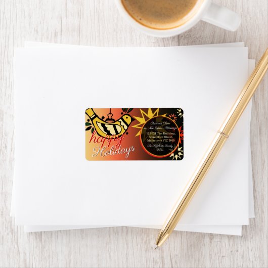 Peace Holidays Stars Greetings Etiket (Insitu)