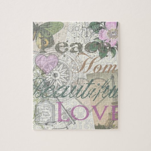  Peace Home Beauful Love Designer Collage Legpuzzel (Verticaal)