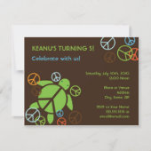 Peace Honu Birthday-uitnodiging Kaart (Voorkant)