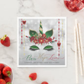 Peace Hope and Love Holiday Unicorn Servet (Insitu)