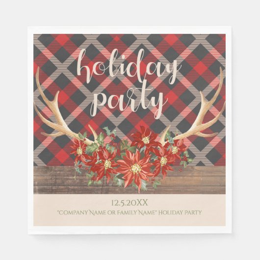 Peace Hope and Love Holiday Unicorn Servet (Voorkant)