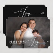 Peace Hope Joy kerstfoto Naam Holiday Kaart (Voorkant / Achterkant)