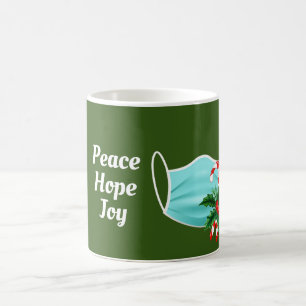Peace Hope Joy Mask & Candy Canes Koffiemok
