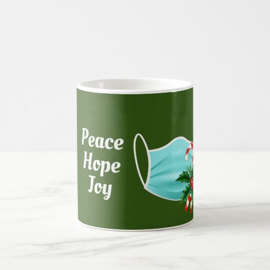 Peace Hope Joy Mask & Candy Canes Koffiemok (Center)