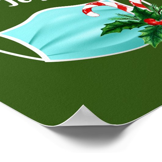 Peace Hope Joy Mask & Candy Canes Poster (Hoek)