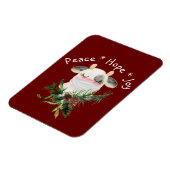 Peace Hope Joy Mask Koe Magneet (Linkerzijde)