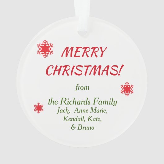 Peace Hope Love Dalmatian Puppy Dog Ornament (achterkant)